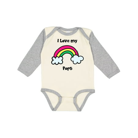 

Inktastic I Love my Pops Gift Baby Boy or Baby Girl Long Sleeve Bodysuit