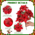 thumbnail image 5 of Artificial Flowers for christmas Christmas Glitter Artificial Bushes Flowers Bushes Plants Christmas Decorations Ornaments for Indoor Outdoor, 5 of 7