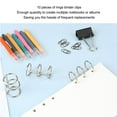 thumbnail image 3 of 10Pcs 3 Ring Metal Loose Leaf Binders Stainless Steel Book Rings Photo Album Binding Spines for Notebook Travel Diary, 3 of 7