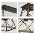 thumbnail image 6 of Q&S 5-Light Rustic Bronze Electric Farmhouse Rectangular Linear Chandelier, 6 of 7
