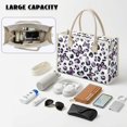 thumbnail image 4 of ZUXONGSY Butterfly Leopard Print Print PVC Tote Bag for Women Transparent Handbag with Top Handle Shopper Purse for Airplane Travel and Beach Vacation, 4 of 7