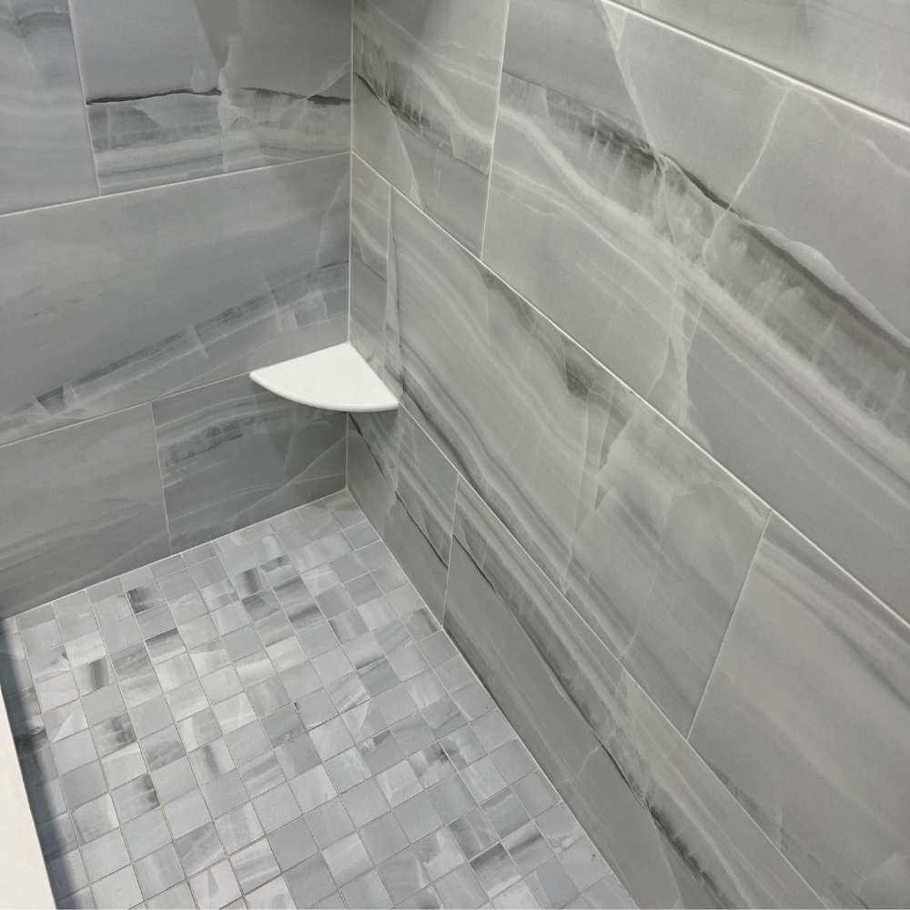The Tile Life Amsterdam 2" x 2" Gris Matte Porcelain Mosaic Floor and Wall Tile 1 Sheet
