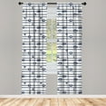 thumbnail image 2 of Ambesonne Navy 4-Panel Curtains, Sea Marine Nautical Knots, 56"x63", Navy Blue and White, 2 of 4