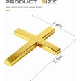 thumbnail image 2 of 2PCS 3D Cross Stickers, Car Accessories Decals, Self-Adhesive Cross Metal Car Badge, 2.5"×1.8" Cross Jesus Car Decal, Suitable for Trunk Tailgate Side Decoration (Black), 2 of 10