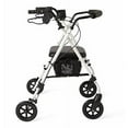 thumbnail image 4 of Medline Luxe Rollator, Folding Rolling Walker, 300lb Weight Capacity, 7" Wheels, White Frame, 4 of 7