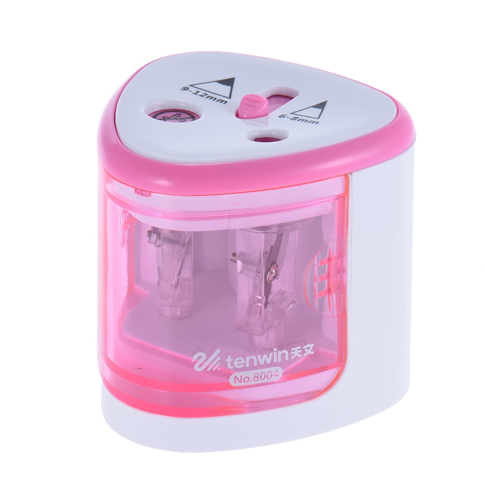 Automatic Electric Battery Operated Desktop Pencil Sharpener Double Holes