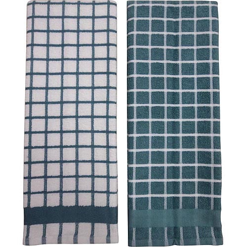 Better Homes & Gardens Blue Check Kitchen Towels, 2 Piece