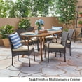 thumbnail image 2 of Christopher Knight Home Mason Outdoor 7 Piece Acacia Wood and Wicker Dining Set by, 2 of 5
