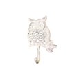 thumbnail image 2 of Handcrafted Model Ships K-0613-W 6 in. Whitewashed Cast Iron Owl Hook, 2 of 2