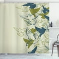 thumbnail image 1 of Ambesonne Birds Shower Curtain, Flock of Flying Pigeons, 69"Wx84"L, Green Teal Cream, 1 of 3