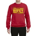 thumbnail image 2 of The Best Wifey in the Universe | Mens and Womens Mother's Day Crewneck Graphic Sweatshirt, Red, Small, 2 of 4