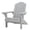 Gray, variant on Keter Kiawah Adirondack Resin All Weather Patio Fire Pit Chair with Cup Holder, Teal