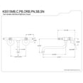 thumbnail image 5 of Kingston Brass KS515SN Wall Mount Bathroom Faucet, Brushed Nickel, 5 of 5