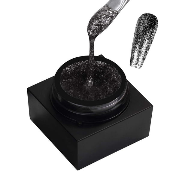 Nail Polish Glue, High Density Nail Glue, Liquid Metal Nail Polish Glue for Long-Lasting Shine, Metal Sericin formula, High Texture, Odorless and Stable Nail Adhesive