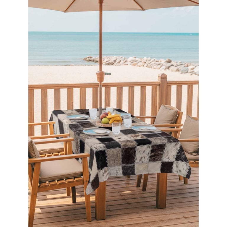 cow print patio umbrella Highland Cows Farm umbrella is a classic design featuring a durable curved wooden handle with easy to open canopy and push button to collapse and tie shut with coordinating strap Designart "Cute Cow With Umbrella