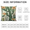 thumbnail image 5 of Chilfamy Summer Succulent Cactus Pillow Covers Retro Mexican Orange Flowers Exotic Tropical Plants Decorative Throw Pillow Covers Cushion Case for Home Sofa Couch Decoration 12x12in, 5 of 5