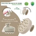 thumbnail image 2 of Scalp Massage Brush with Soft Silicone Bristles for Gentle Exfoliation and Hair Growth, Beige, 2 of 4