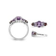 thumbnail image 4 of 2.15 Carat (Ctw) Amethyst, Garnet and Pink Quartz Ring in Sterling Silver for Women, 4 of 6