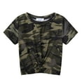 thumbnail image 6 of Arshiner Girls Casual Tie Dye Short-Sleeve T-Shirt Cute Print Summer Blouse for Girls Twist Front Tunic Tee Tops, 6 of 8