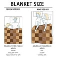 thumbnail image 6 of Sowide Giraffe Blanket, Soft Fleece Little Giraffe Print Blanket Throws, Brown Checkered Flannel Animal Print Blanket, Comfy Lightweight Fuzzy Plush Gifts for Baby Women Adults, Couch Nap Bed(40"x50"), 6 of 8
