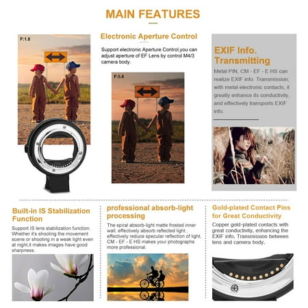 Commlite Cm Ef E Hs Electric High Speed Lens Mount Adapter Ring Af Auto Focus For Commlite Cm Ef E Hs Electric High Speed Lens Mount Adapter Ring Af Auto Focus For