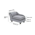 thumbnail image 4 of Teamson Pets Ivan Chaise Lounge Dog Bed with Storage for Pets up to 33 lbs, Gray, 4 of 11