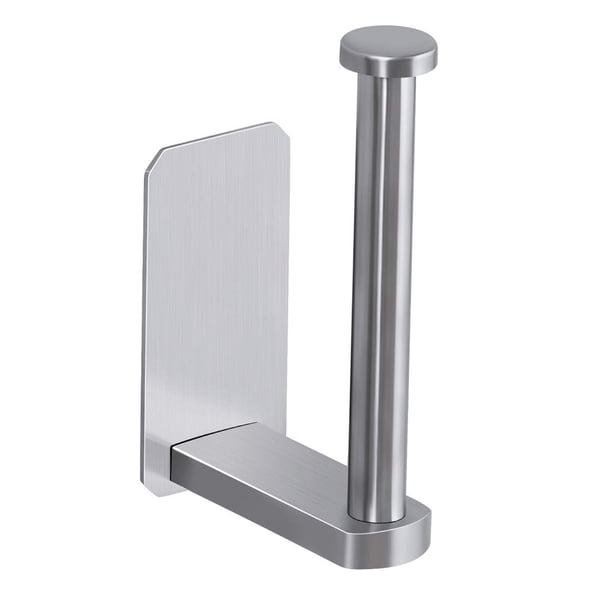 Portarrollos de papel higiénico autoadhesivo - VAEHOLD Portarrollos de papel higiénico adhesivo para cocina y baño Sin taladrar para baño Adhesivo en la pared Acero inoxidable cepillado