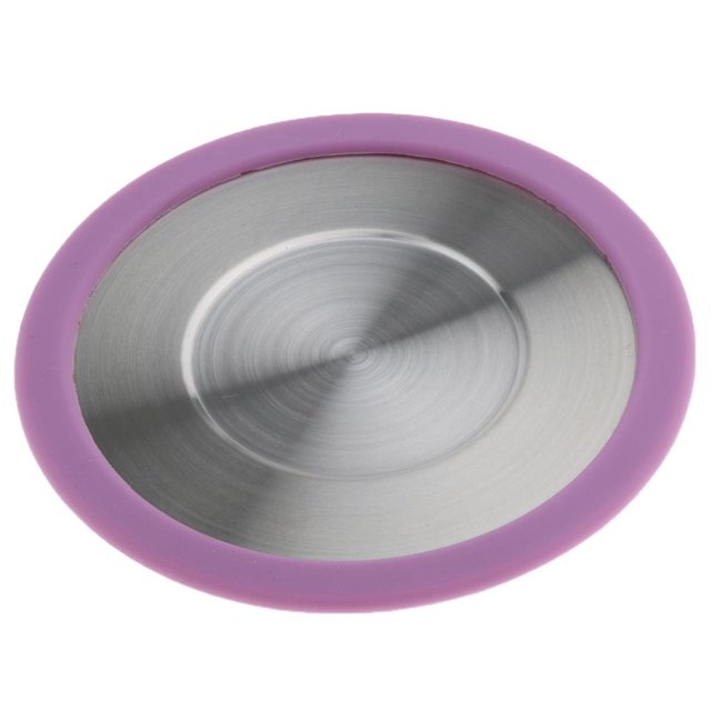de té de acero inoxidable pulido, tapa, tetera, tetera, filtro colador de hojas de té Púrpura Sharpla Tapa de infusor de té