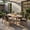 Black Wicker, variant on Christopher Knight Home 7-Piece Boho Patio Wooden Dining Set, Oval Table with Wicker Chairs, Light Gray