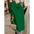 thumbnail image 3 of Women's Hooded Long Knit Cardigan Open Front Loose Sweater Coat with Pockets, 3 of 5