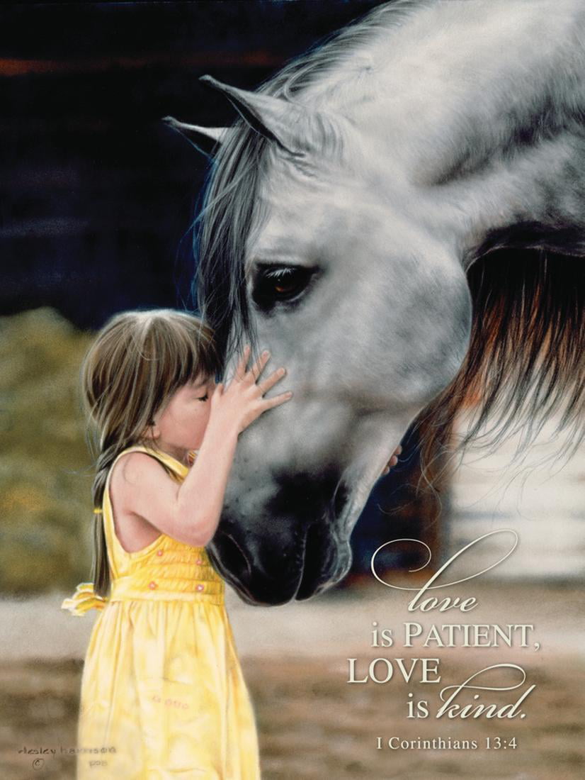 Little Whispers By Lesley Harrison Boy Horse Print 13x17
