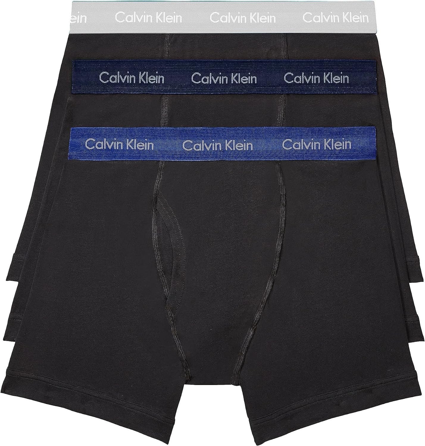 JACLOUIS Boxer Briefs Uomo - 5 Pezzi, Cotone Elasticizzato, Black/Vintage Indigo/Coronet Blue