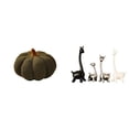 thumbnail image 1 of Cojín decorativo de calabaza de Halloween, suave y cómodo, con adorno de calabaza, estatua de alce y ciervo, y estatua de jirafa de cerámica. Ideal pa, 1 of 8