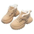 thumbnail image 4 of enyan Baby Girl Shoes Boys Girls Shoes Non-Slip Tennis Shoes Fashion Lightweight Breathable Kids Sneakers,Khaki,Size 2, 4 of 5