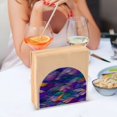 thumbnail image 3 of Yayeee Napkin Holder for Table Set of 2 Kitchen Paper Tissue Organization, Purple Waves Pattern, 3 of 8