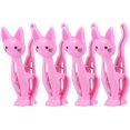 thumbnail image 1 of 4 Pack Clothespins Cute Cartoon Cat Clothespins Beach Towel Fasteners for Home - Pink, 1 of 5