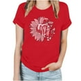 thumbnail image 2 of Fesfesfes T Shirt Pack Women's Fashion Crewneck Printed Short Sleeve T-shirt Casual Loose Shirt Tops Shirts Women L(US:8), 2 of 5