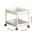 thumbnail image 3 of IMossad 2-Tier Plastic Storage Rack with Wheels – Movable Layered Organizer, Durable Plastic Material for Living Room, Bathroom, Kitchen, and Home Storage, 3 of 6