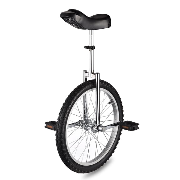 Yescom 20 In Wheel Outdoor Unicycle Leakproof Butyl Tire Circus Bike Balance Training for Adults Teenagers Kids, Silver