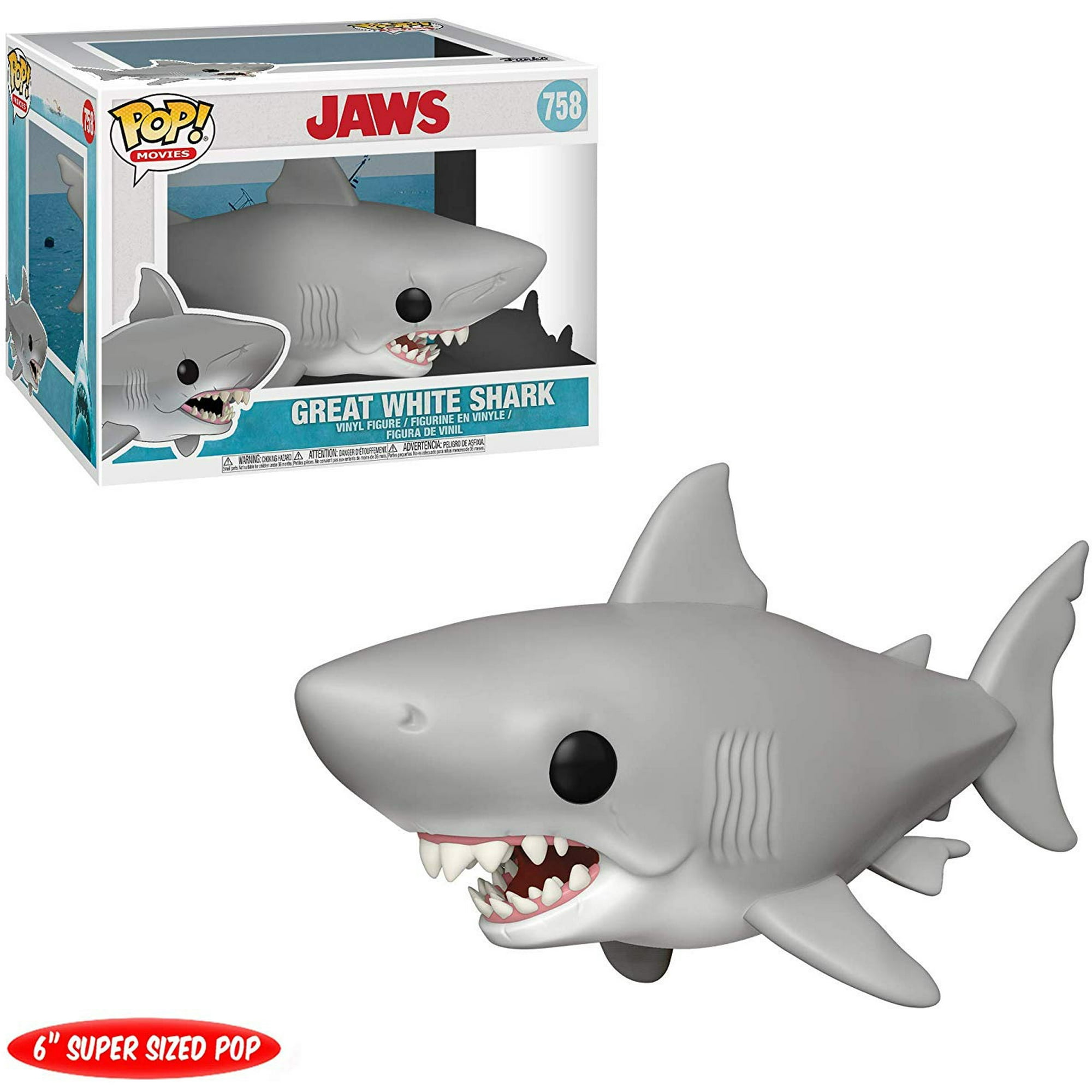 Funko Jaws Shark 758 POPジョーズ 海外品鮫サメフィギュア Pop Movies 6 Inch Action Figure Jaws - Great White Shark #758