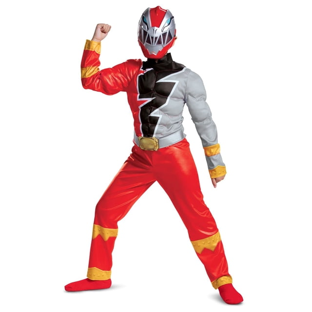 Disfraz rojo de Power Ranger Dino Fury con músculo para Ki