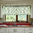 thumbnail image 3 of Yayeee Kitchen Curtains Set of 2 Light Filtering 57"x24" Over Sink Window Panels, Green Leafy Pattern, 3 of 7