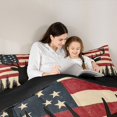 thumbnail image 4 of Homewish Safari Deer Silhouette 7-Piece Twin Bedding Sets,American Flage Pattern Bedding Comforter Set,Red Beige Black Sheet Sets For Boys Teens,Super Cozy Room Decor Reversible, 4 of 8