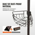 thumbnail image 6 of VEVOR Shower Corner Caddy Tension Pole, 39" to 125" High, Multi-Functional Shower Tension Pole with Strong Load-Bearing Tray, Rust-Proof Easy-to-Install Tension Pole, 6 of 9