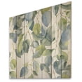 thumbnail image 2 of Designart "Minimalistic Eucalyptus Essence in White and Green II" Floral Print on Natural Pine Wood, 2 of 5