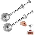 thumbnail image 1 of Cake Sugar Pusher, Stainless Steel Sugar Flour Spices Cinnamon Chocolate Powder Shaker Duster Dispenser Sieve, Tea Strainer, 1 of 5