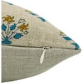 thumbnail image 2 of Boho hand block prints, 22"X22", Handcrafted Thick Linen Pillow Covers By Fabdivine, Diwali Flower, 2 of 7