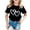 Black, variant on T-Shirts for Girls 9-10 Cartoon Print Round Neck Back To School Shirt Fashion Cool Summer Tops Preppy Tee for Toddler & Kids, 2-3 Years, Sky Blue
