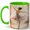 Green, variant on Ballet Dancer 11oz Ceramic Mug, Soft Watercolor Dance Art