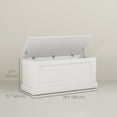 thumbnail image 3 of HOMCOM Coffre de Rangement Moderne, Boîte en Bois pour Salon, 39,4 Pouces, Blanc, 3 of 10